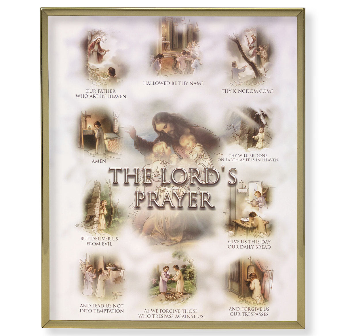 The Lord's Prayer Gold Framed Plaque Art