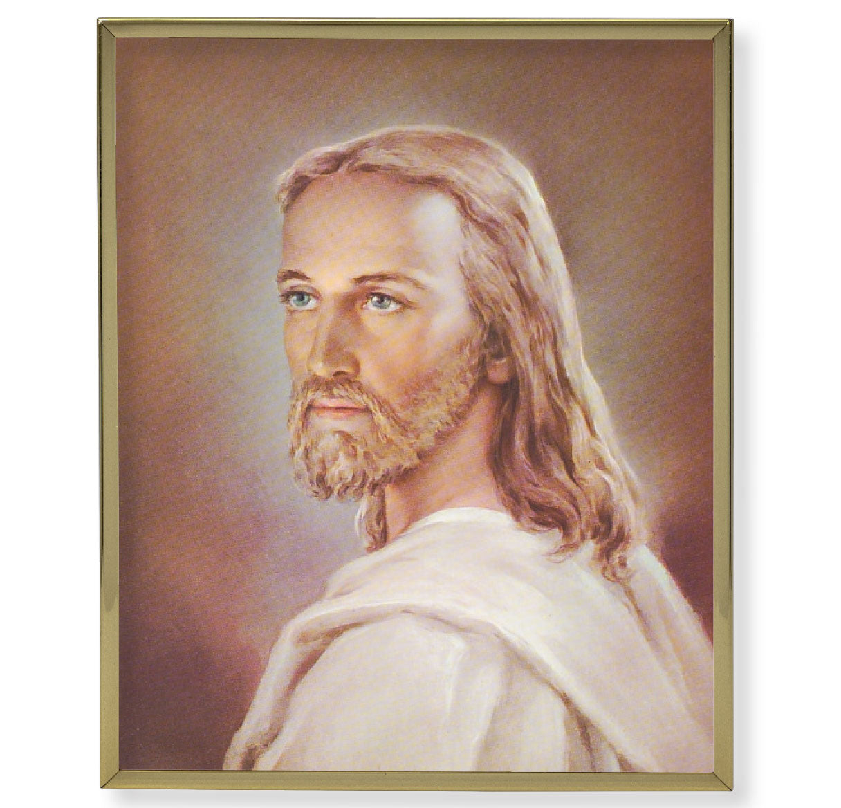 Head of Christ Gold Framed Plaque Art