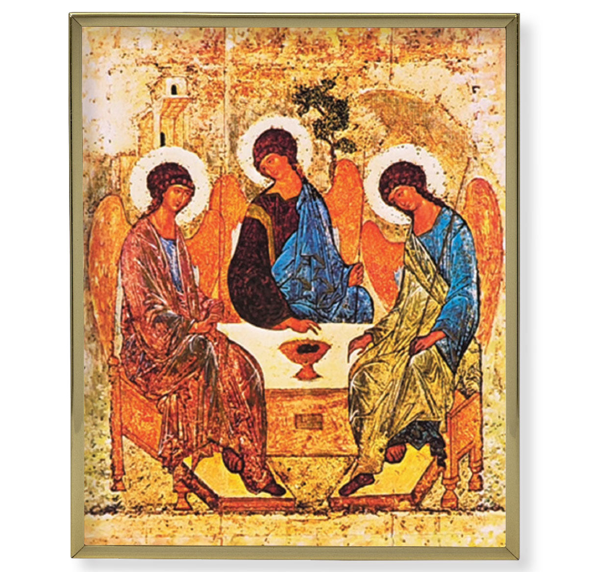 Holy Trinity Gold Framed Plaque Art