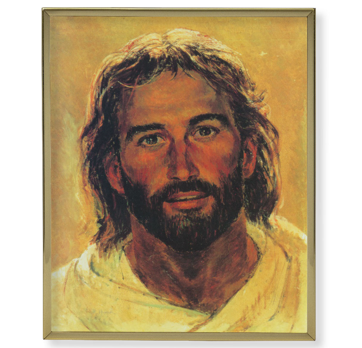 Head of Christ Gold Framed Plaque Art