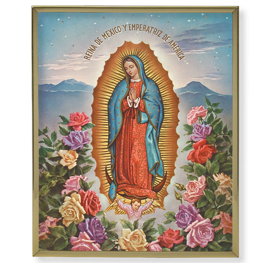 Our Lady of Guadalupe Gold Framed Plaque Art