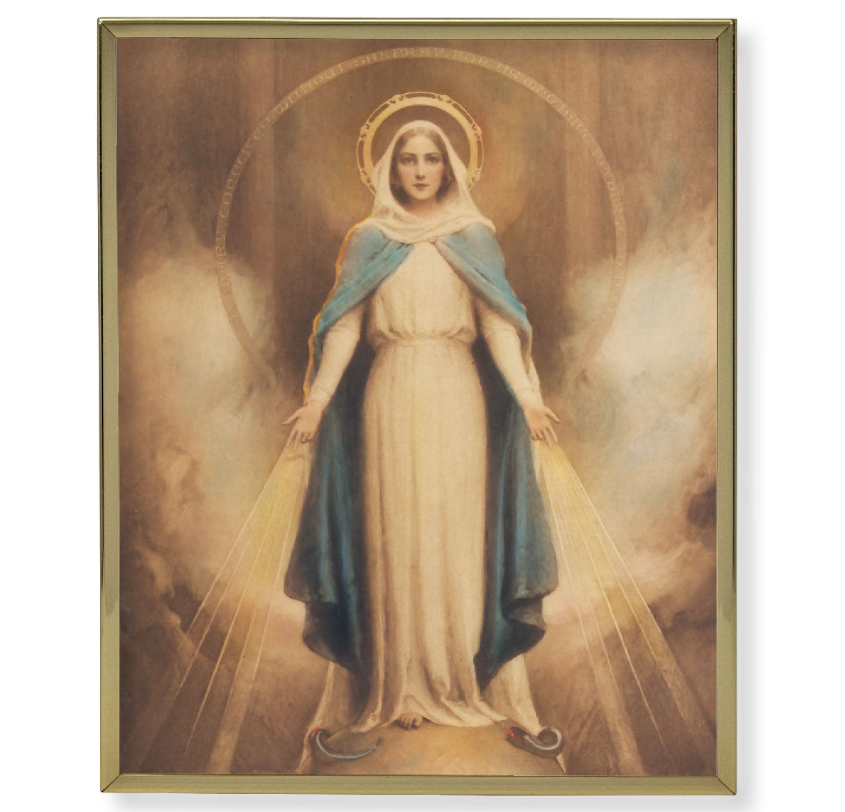Miraculous Mary Gold Framed Plaque Art