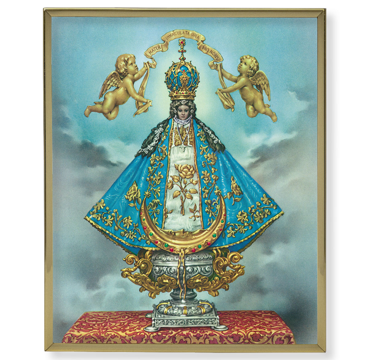 Virgen de San Juan Gold Framed Plaque Art
