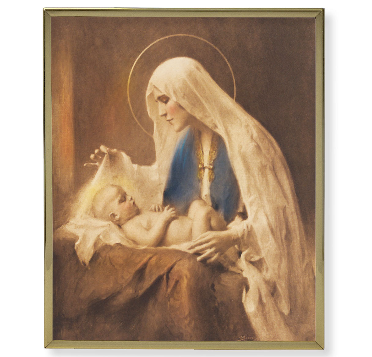 Madonna and Child Gold Framed Plaque Art