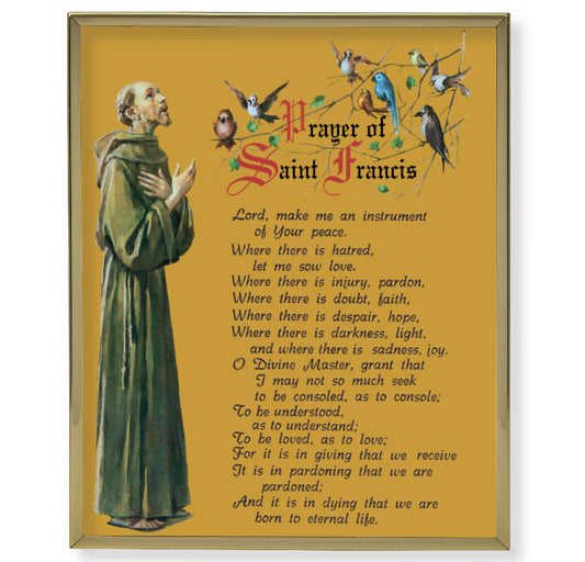 Prayer of St. Francis Gold Framed Plaque Art