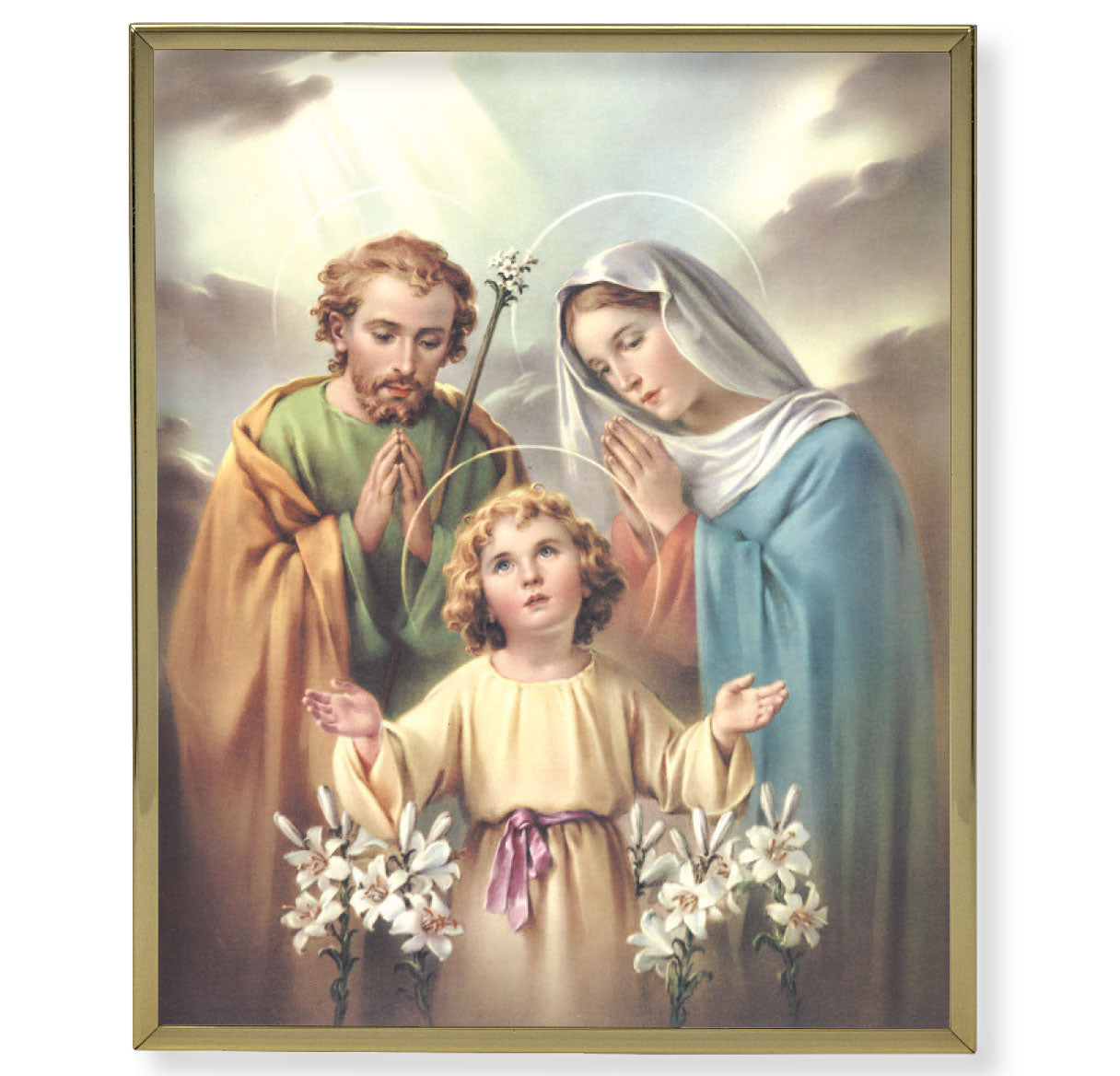 Holy Family Gold Framed Plaque Art