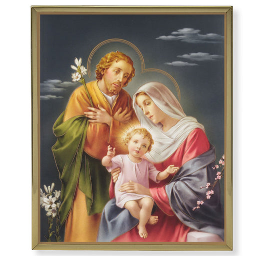 Holy Family Gold Framed Plaque Art