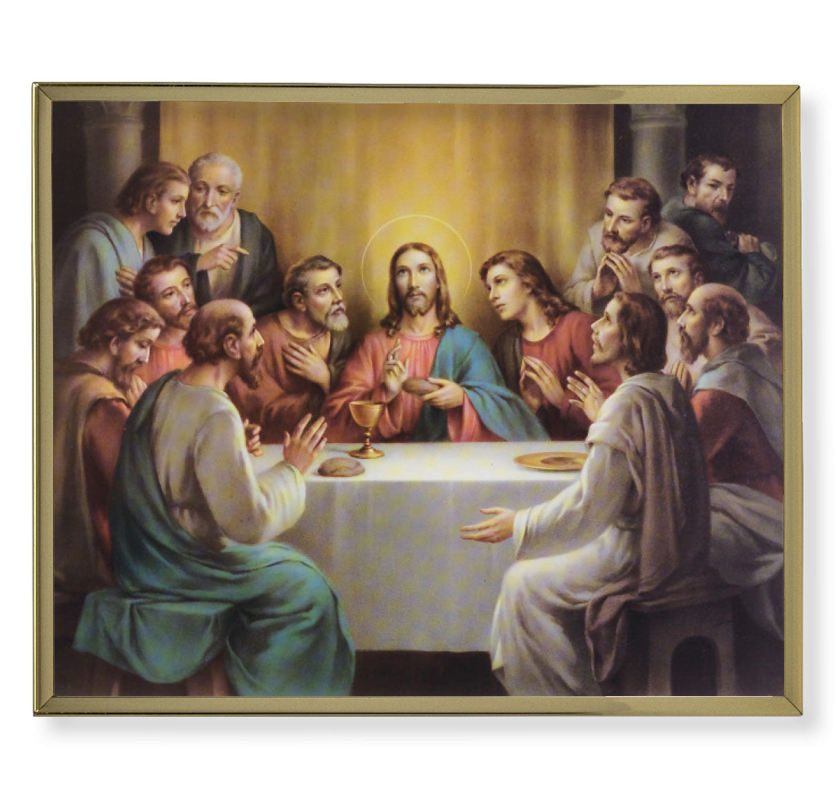 Last Supper Gold Framed Plaque Art