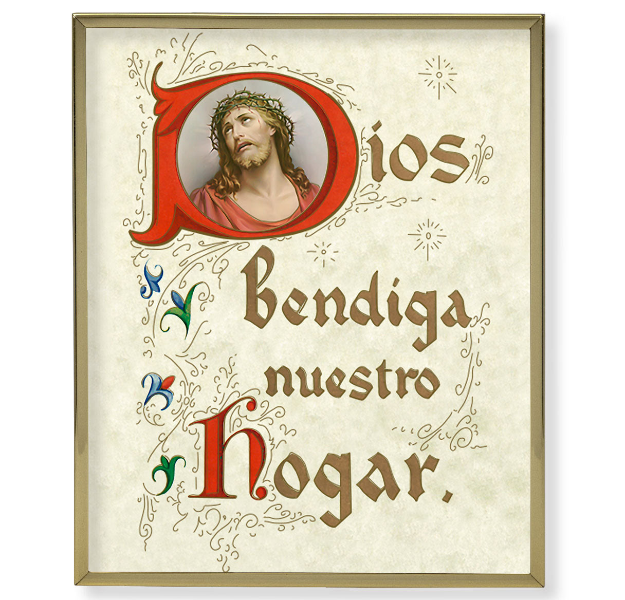 House Blessing (Spanish) Gold Framed Plaque Art