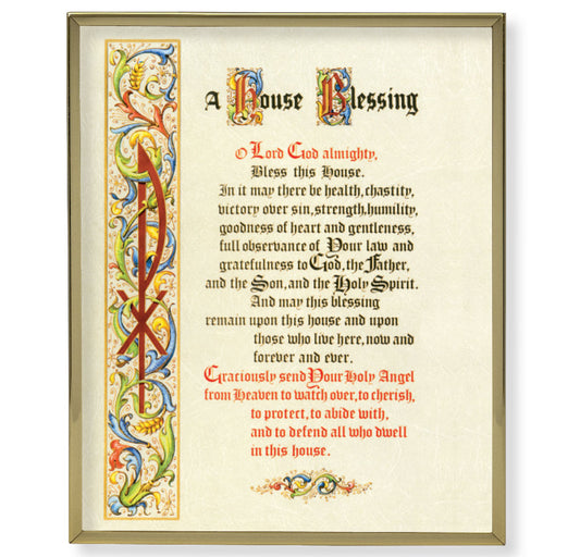 House Blessing Gold Framed Plaque Art