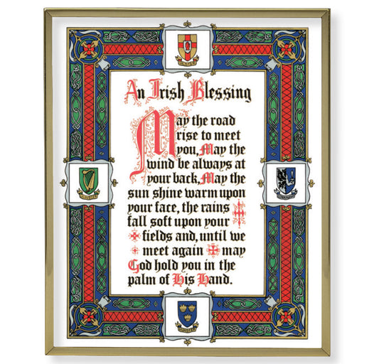 Irish Blessing Gold Framed Plaque Art