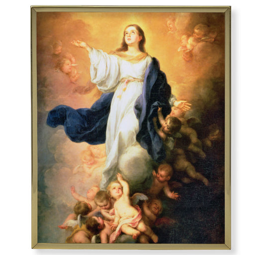 Immaculate Conception Gold Framed Plaque Art