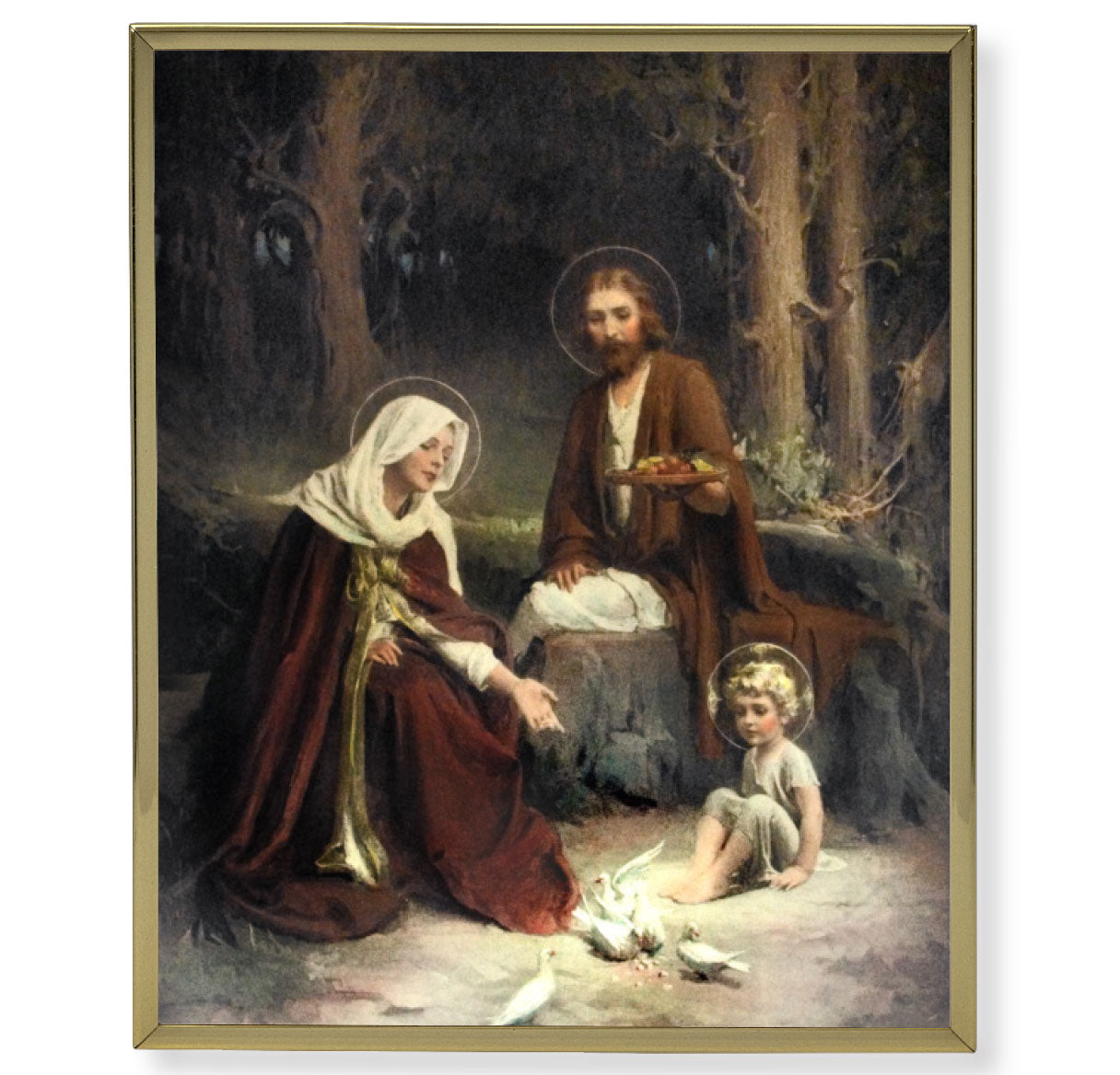 Holy Family Gold Framed Plaque Art