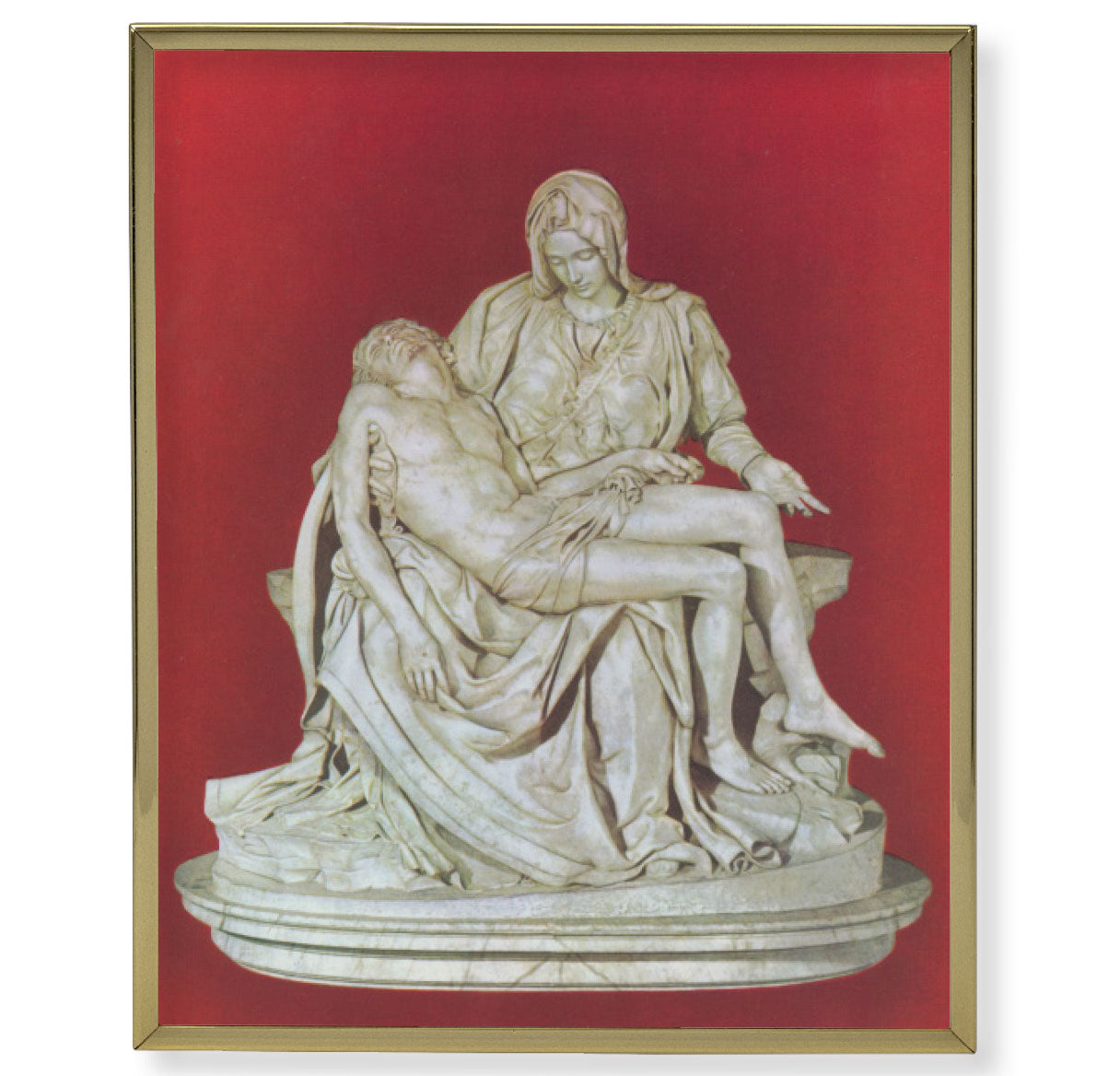 The Pieta  Gold Framed Plaque Art