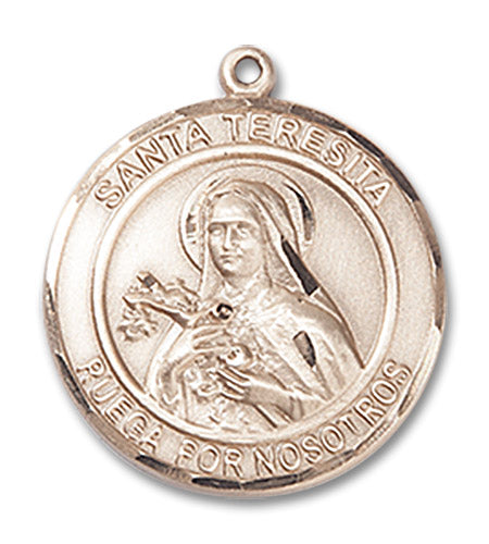 14kt Gold Santa Teresita Medal