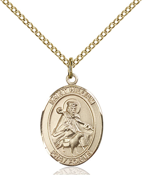 14kt Gold Filled Saint William of Rochester Pendant