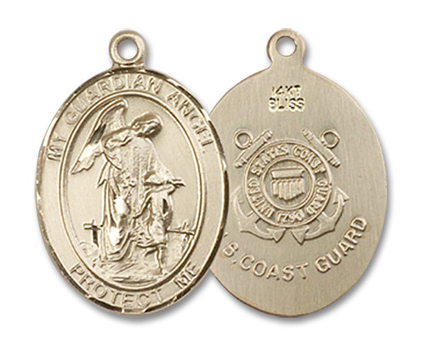 14kt Gold Guardian Angel / Coast Guard Medal