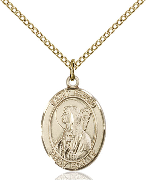 14kt Gold Filled Saint Brigid of Ireland Pendant