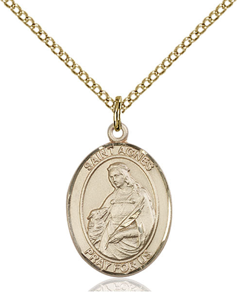 14kt Gold Filled Saint Agnes of Rome Pendant