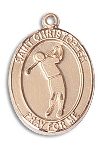 14kt Gold Saint Christopher/Golf Medal