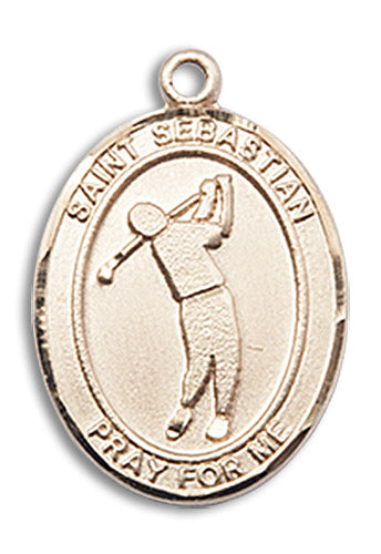 14kt Gold Saint Sebastian/Golf Medal