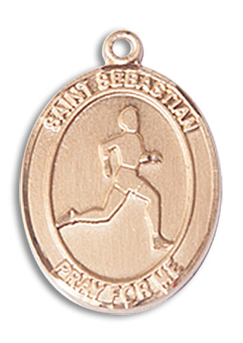 14kt Gold Saint Sebastian/Track & Field Medal