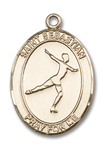 14kt Gold Saint Sebastian/Figure Skating Medal