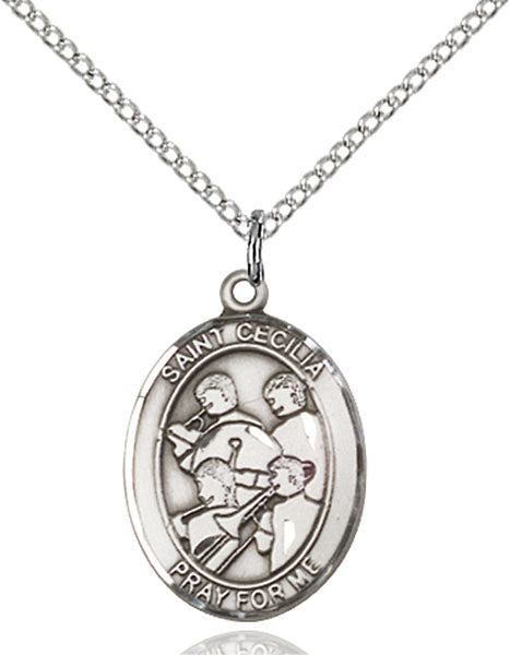 Sterling Silver Saint Cecilia / Marching Band Pendant