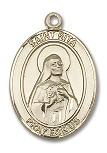 14kt Gold Saint Rita of Cascia / Baseball Medal