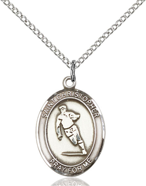 Sterling Silver Saint Christopher / Rugby Pendant