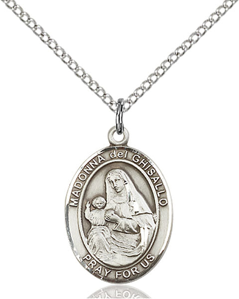 Sterling Silver Saint Madonna Del Ghisallo Pendant