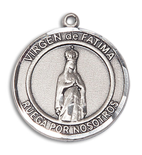 Sterling Silver Virgen de Fatima Pendant