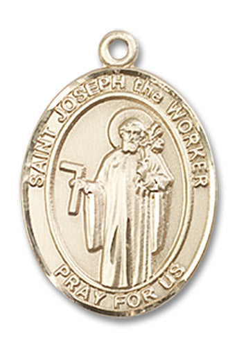 14kt Gold Saint Joseph The Worker Medal