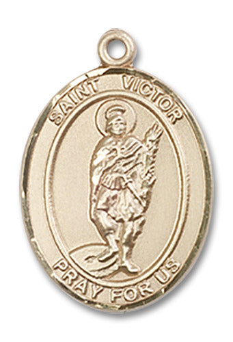 14kt Gold Saint Victor of Marseilles Medal