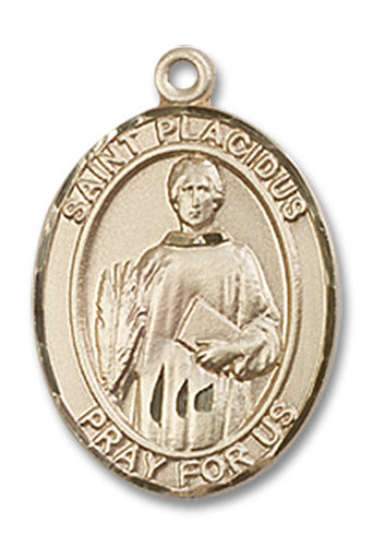 14kt Gold Saint Placidus Medal