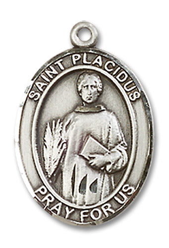 Sterling Silver Saint Placidus Pendant