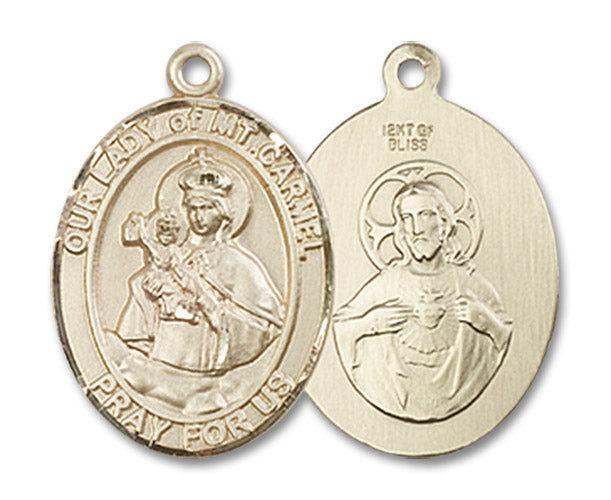 14kt Gold Our Lady of Mount Carmel Medal
