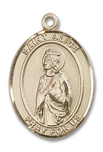 14kt Gold Saint Alice Medal