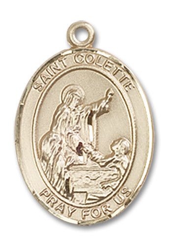 14kt Gold Saint Colette Medal