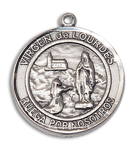 Sterling Silver Virgen de Lourdes Pendant