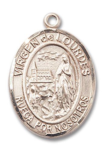 14kt Gold Filled Virgen del Lourdes Pendant
