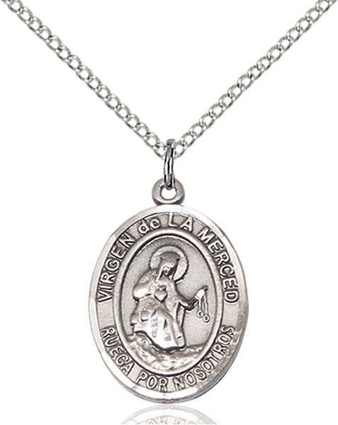 Sterling Silver Virgen de la Merced Pendant