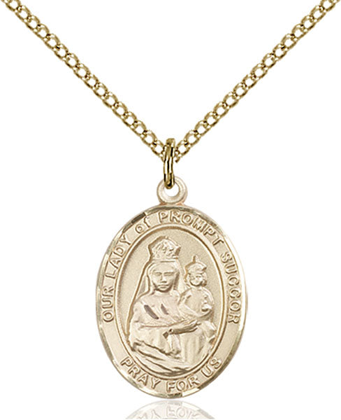 14kt Gold Filled Our Lady of Prompt Succor Pendant