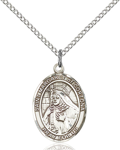 Sterling Silver Saint Margaret of Cortona Pendant