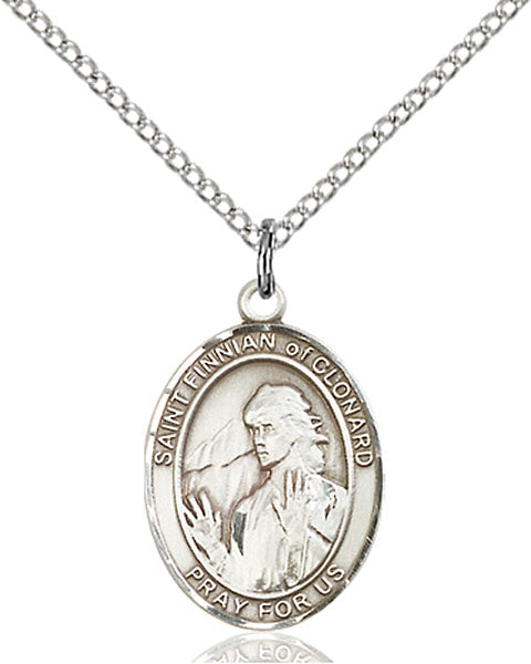 Sterling Silver Saint Finnian of Clonard Pendant