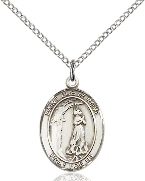 Sterling Silver Saint Zoe of Rome Pendant