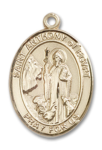 14kt Gold Saint Anthony of Egypt Medal
