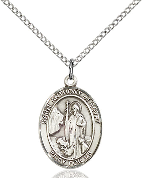 Sterling Silver Saint Anthony of Egypt Pendant
