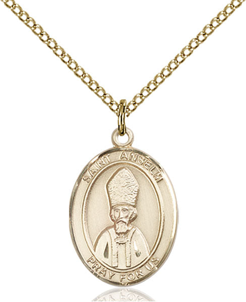 14kt Gold Filled Saint Anselm of Canterbury Pendant
