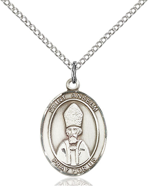 Sterling Silver Saint Anselm of Canterbury Pendant